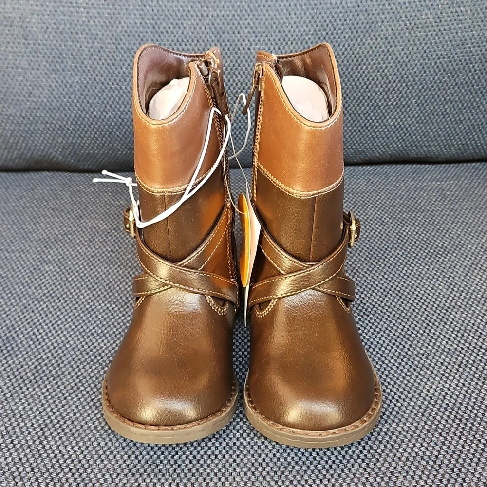 Gymboree Tall Buckle Brown Boots